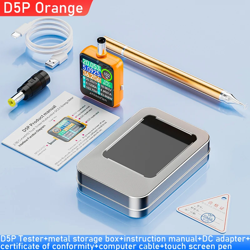 ATORCH D5P Touchscreen DC5.5 Tester DC 4.5-80V 12A Digital Voltmeter Amperemeter Wattmeter Batteriekapazität Leistungsanalysator Monitor – Detail 39