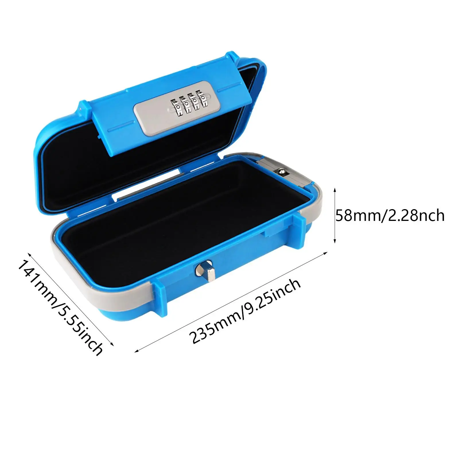 Portable Lock Box Lockbox with Removable Rope Storage Box Combination Security Case for Hotel Outdoor Sports Car Travel Beach