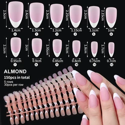 150pcs Nude Pink Fake Nails Need Adhesive Glue Glitter Press on Nails Women Wearable Nail Art Stickers Full Finished False Nail