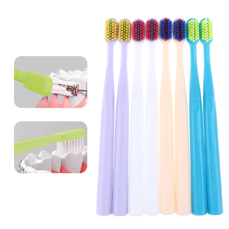 

1Pcs Orthodontic Toothbrushes Clean Orthodontic Braces Non Toxic Adult Dental Tooth Brush Soft Toothbrush random color