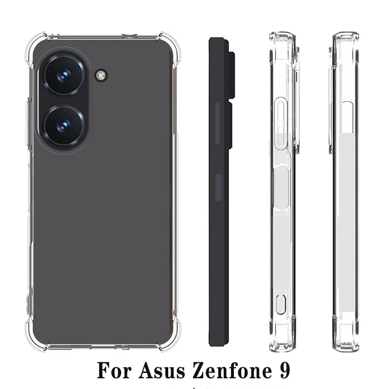 Para Asus Zenfone 9 funda Airbag silicona transparente suave TPU contraportada mate funda para Asus Zenfone 9 Zenfone9 AI2202 bolsas de teléfono