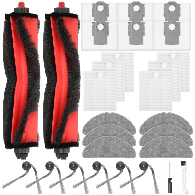 For Roborock Q7 M5+ /Q7 L5+ Replacement Parts 28 Pcs Accessories Kit For Robot Vacuum Cleaner
