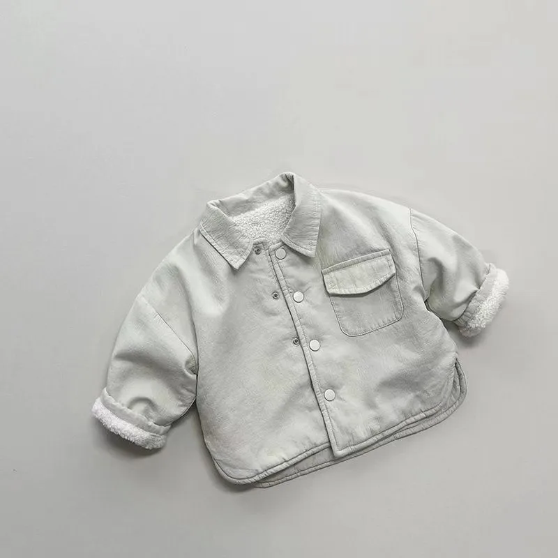New  Boy  Jackets   Fleece  Kids  Coats   Fashion  Children  Outerwear  Winter  Autumn 2023-A093