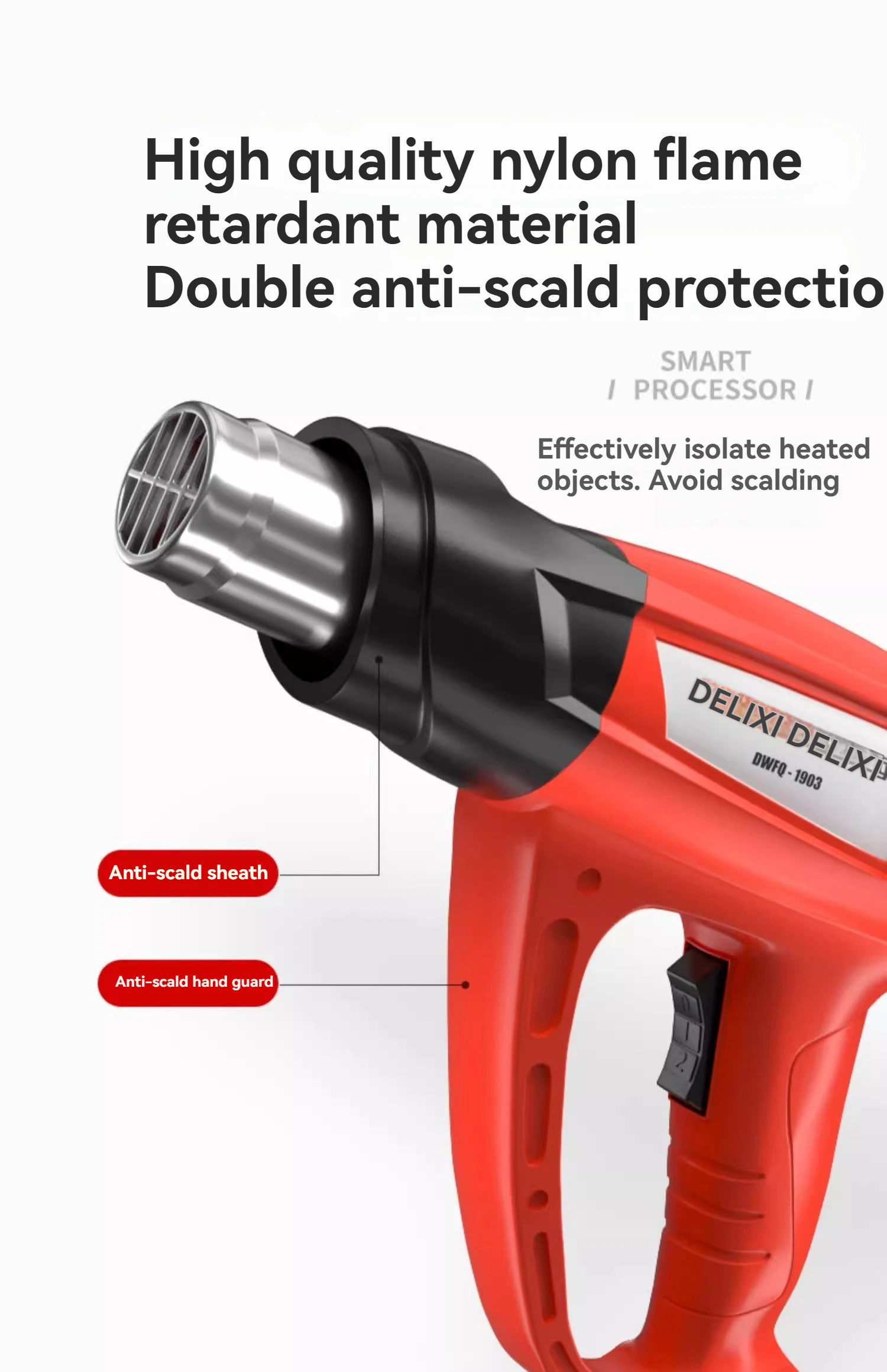 Heat Gun Electric High-Quality Hot Air Gun  Shrink Wrapping Automotive Film Tool