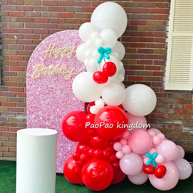 

1 комплект, розовая вишневая тематическая гирлянда, арка, номер, воздушный шар, украшение для вечеринки в честь Дня Рождения, детские подарки для детского душа, принадлежности