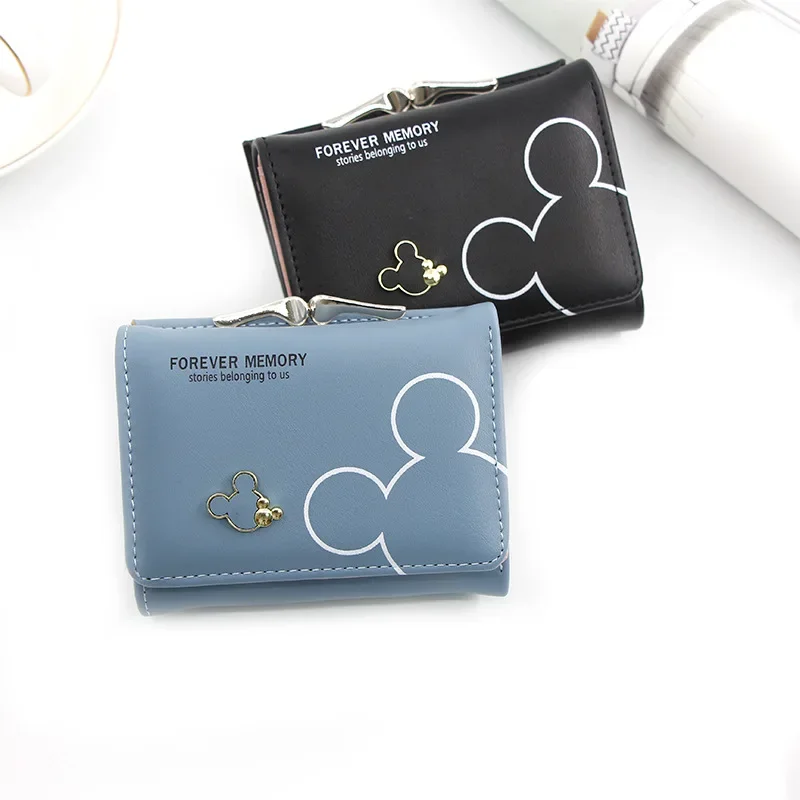 Disney cartoon Mickey mouse personality girl small purse student coin purse ladies short wallet baby girls coin purse