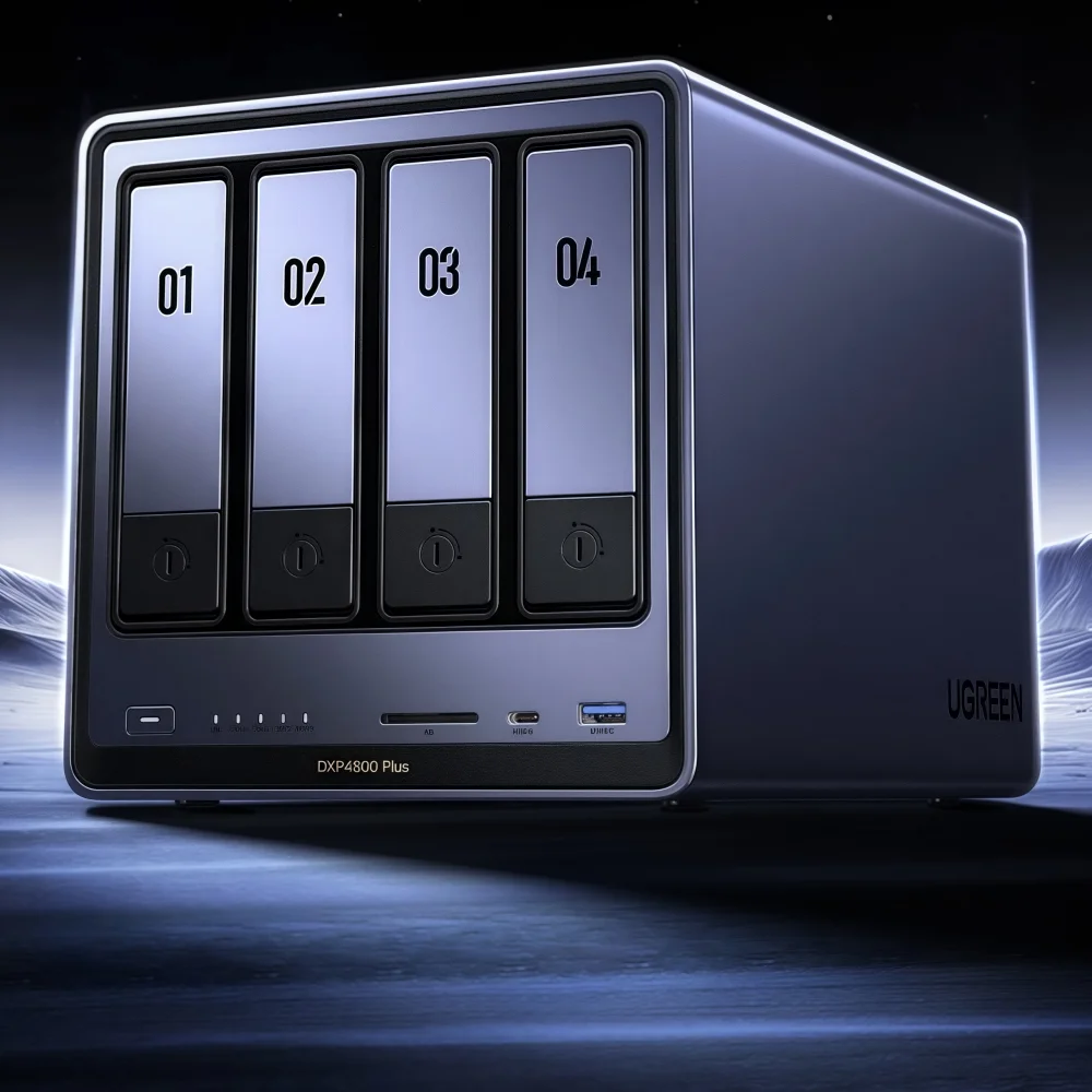 Ugreen DXP4800 Plus NAS 8505 5 Cores 8GB DDR5 4 Bay 136TB HDD M.2 SSD 10GbE Networking Storage Server