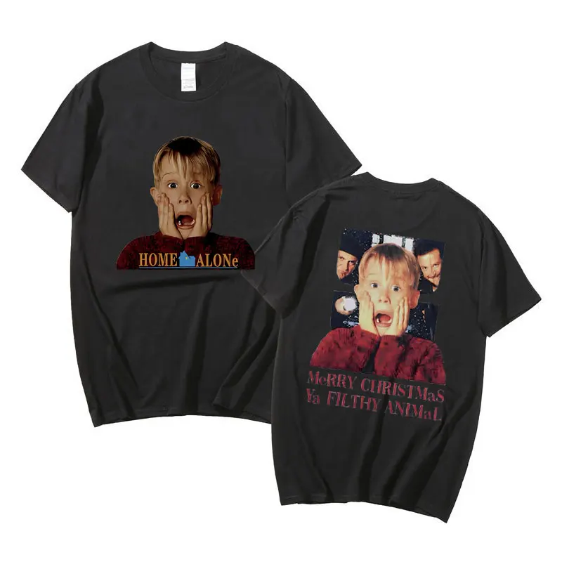 Movie Home Alone Christmas Ya Filthy Animal Tshirt Macauly Culkin Graphic T-shirts Men Women Classic Vintage Oversized T Shirt