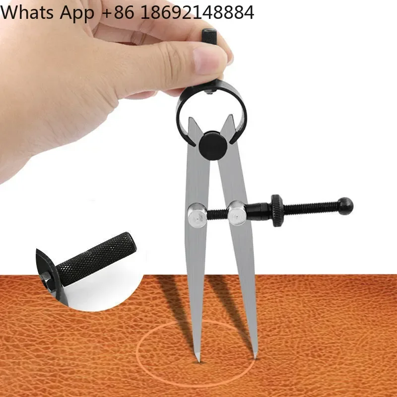 Metal Spacing Gauge for Quick Adjustment Line Drawing Gauge and Sideline Holder DIY Cow Leather Leather Art Marking Tool