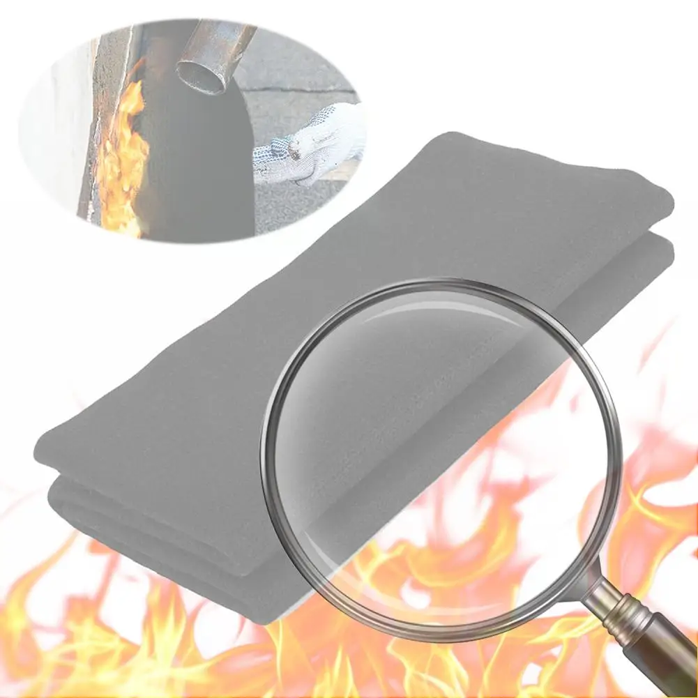 

51*52cmFireproof Welding Blanket UpTo 1800°F Flame Retardant Fabric Brazing Heat Shield Mat for Welding Grills Smokers and Stove