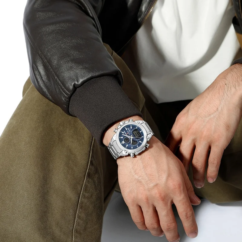 9278 NAVIFORCE Bussiness оригинальные новые наручные часы для мужчин, водонепроницаемые цифровые модные часы, мужские часы Relogio Masculino, бесплатная доставка