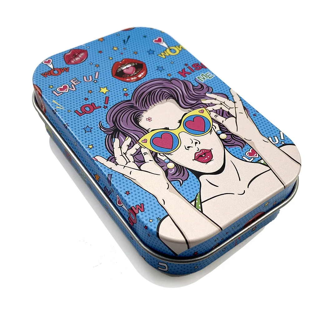 Cigarette Case Rolling Paper Sealed Herb Tobacco Storage Box Smoke Humidor Cover Jewelry Candy Coin Key Organizer for Men - view 2