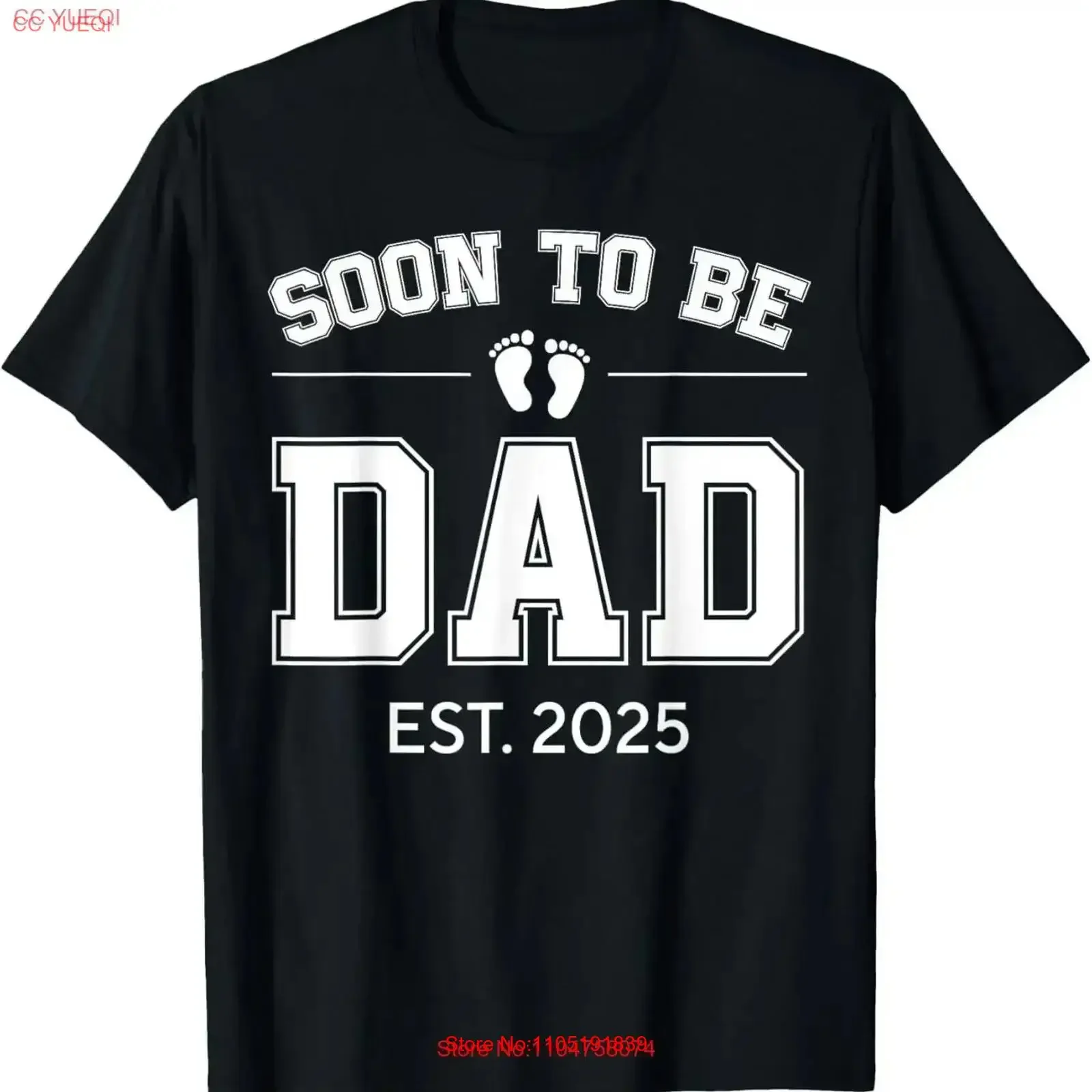 تي شيرت قريبًا To Be Dad Est 2025 المروج للأب في الوقت الأول تي شيرت عتيق مغسول ممتد للارتداء اليومي أوم جرافيك أنيق