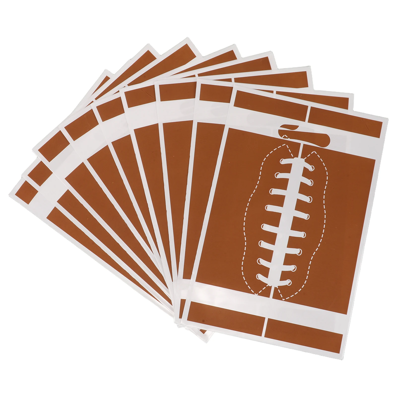 

50Pcs Soccer Themed Party Bags Football Rugby Pattern Large Treat Bags for Birthday Sports Celebrations Rugby Treat Bag