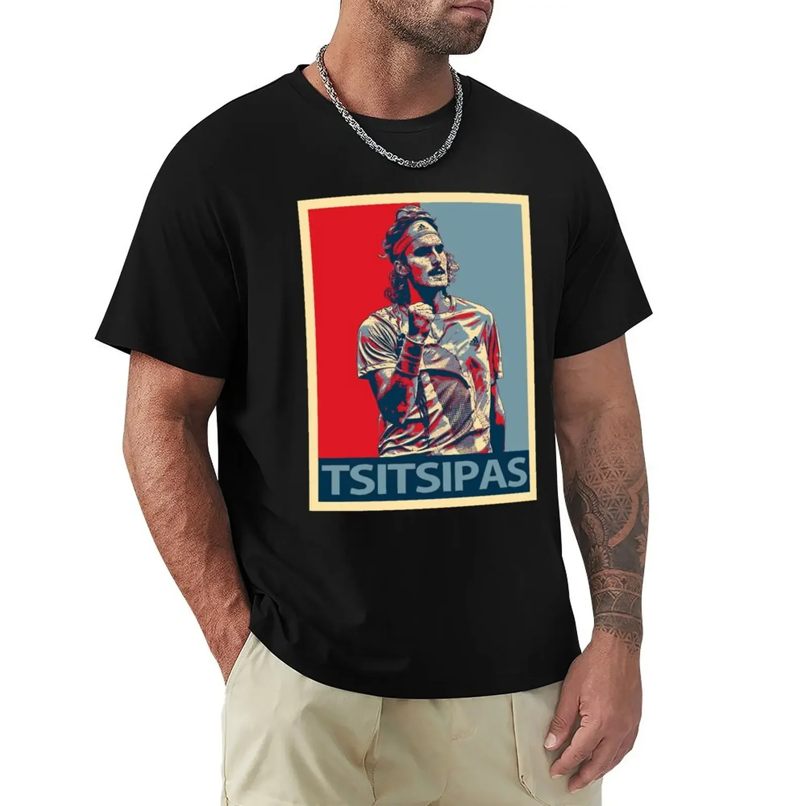 stefanos tsitsipas T-shirt cute tops plus size tops mens graphic t-shirts pack