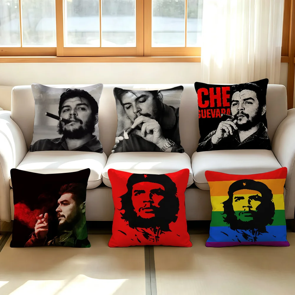 Che Guevara Smoking cushion cover Anti-dustmite Sofa Cushion Decorative Office Cover Lounge Area Indoor & Outdoor Use