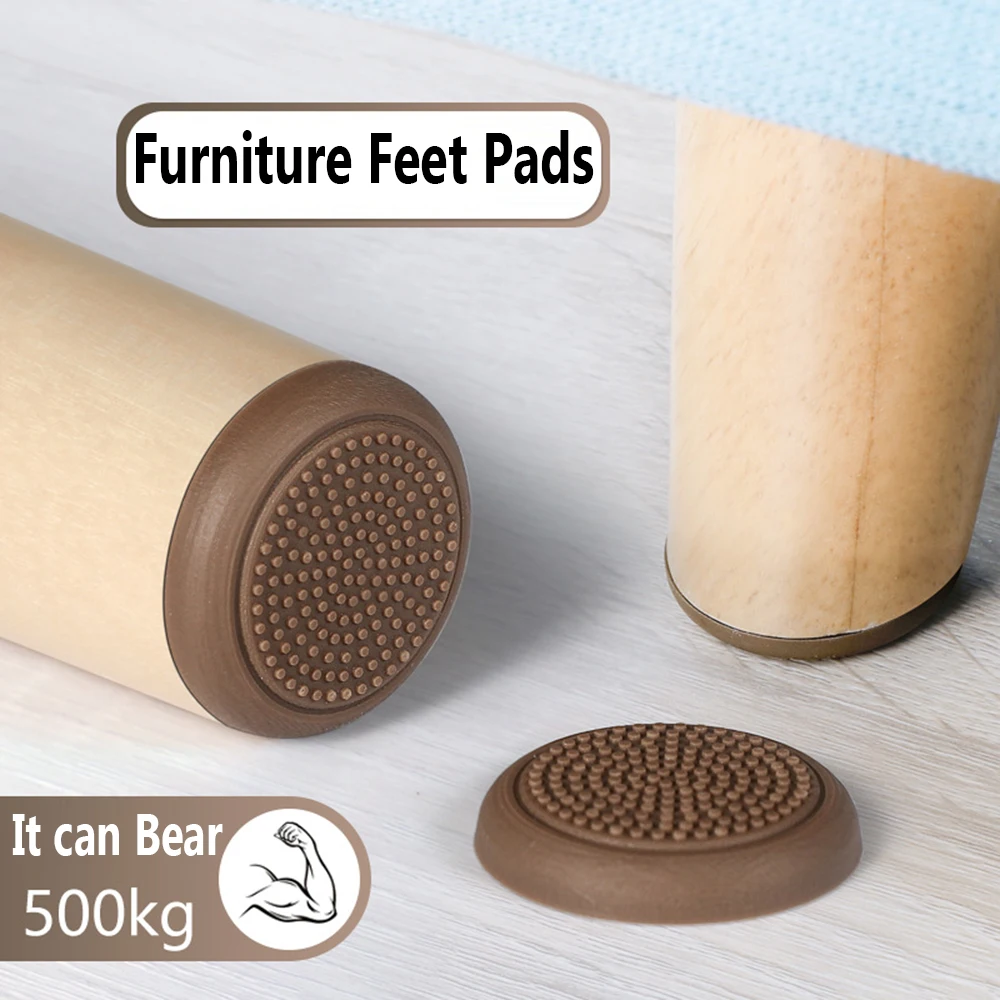 8PCS Silicone Furniture Leg Pad Sofa Foot Pad Self-Adhesive Mute Chair Feet Cover Floor Protector Anti Slip Table Leg Caps image 2