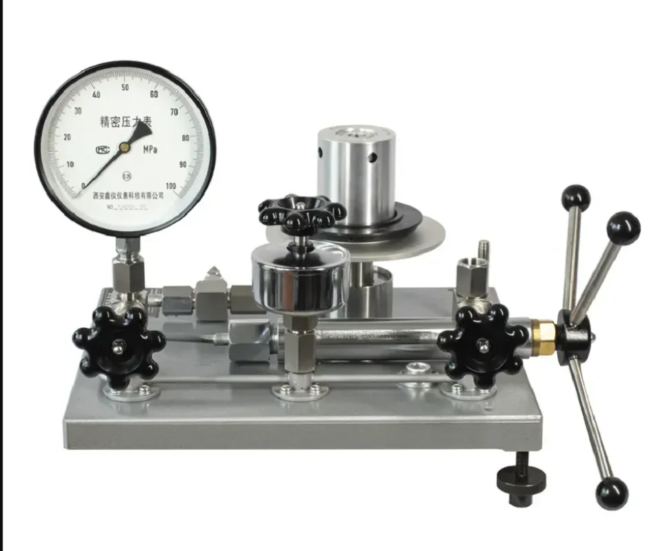 China Upgraded VersionPiston Type Pressure Gauge Dead Weight Tester  600bar