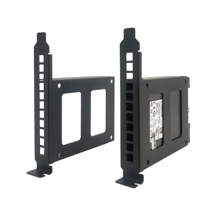 Metal PCI Slot 2.5inch IDE/SATA/SSD/HDD Rear Panel Mount Bracket Hard Drive Adapter Tray Caddy with Sata Data Cable