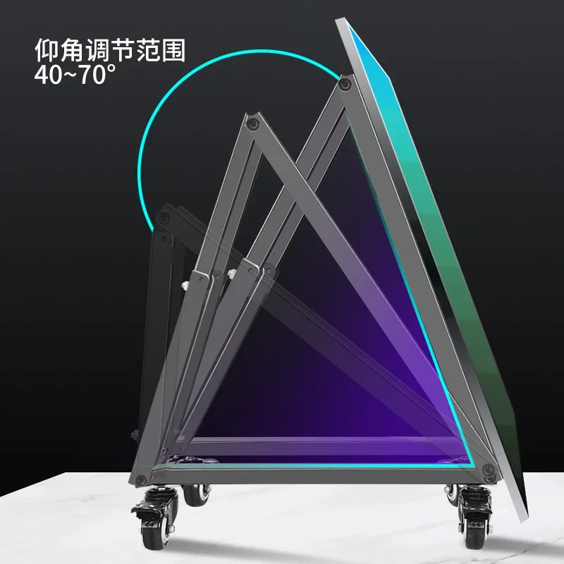 TV Stage Cart Mobile Stand Podium Teleprompter 32-70 inch Tripod TV