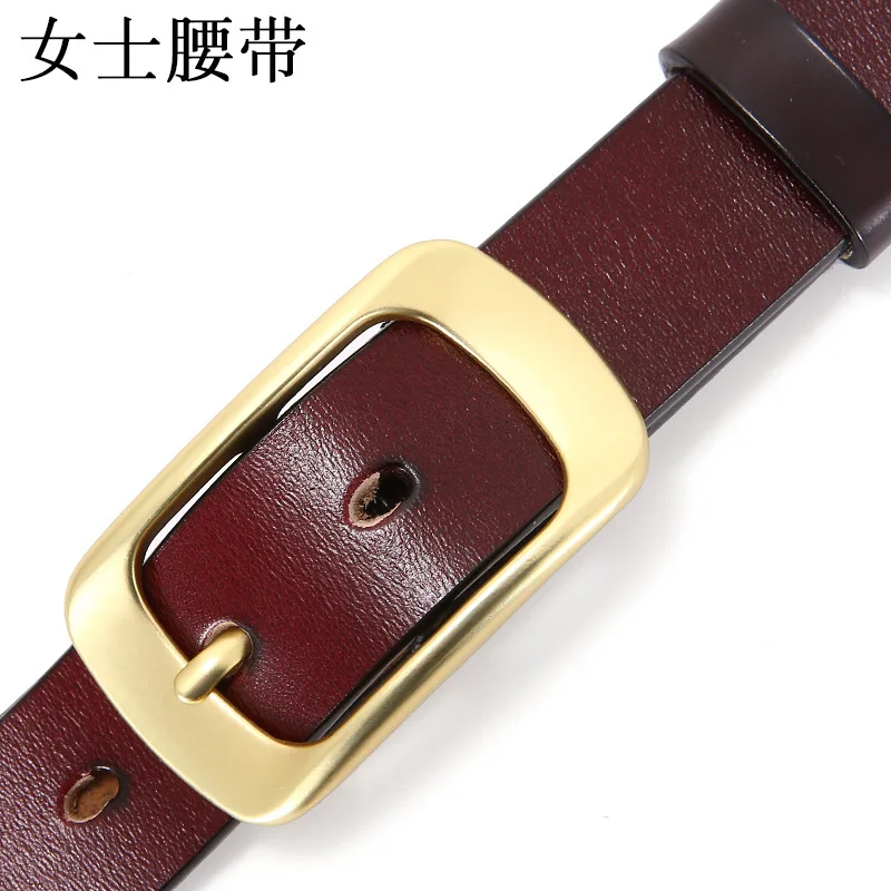 Ceinture en cuir véritable pour femme, cuir de vachette, version coréenne, ceinture de jeans strucdécorative, designer de luxe, savoir chaud, 2023