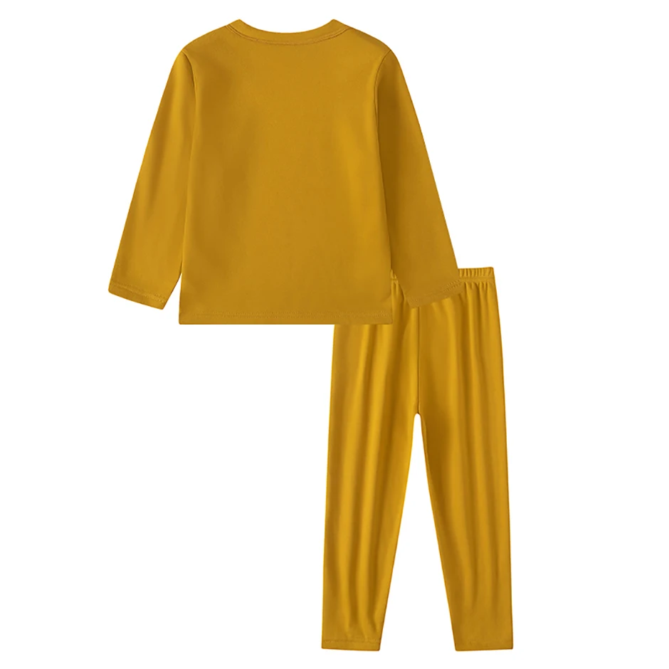 2-teiliges Herbst- und Winter-Set für Kinder, einfarbig, einfach, mehrfarbig, warme Unterwäsche für Jungen und Mädchen, modisches Home-Base-Shirt – Detail 16