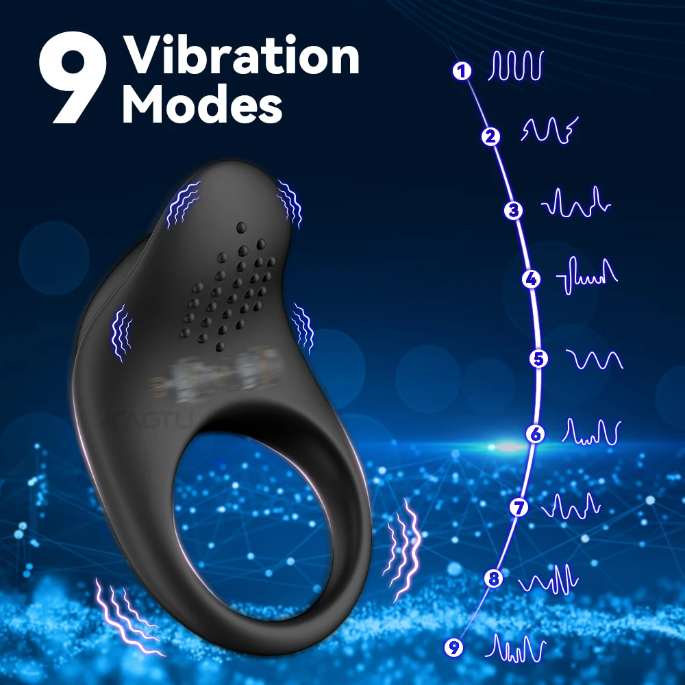 Sex Toy Cock Ring Penis Lasting Ejaculation Delay Stimulator Enhancement Vibrating Ring Cock Ring for Man Couple Seme Ring Cock