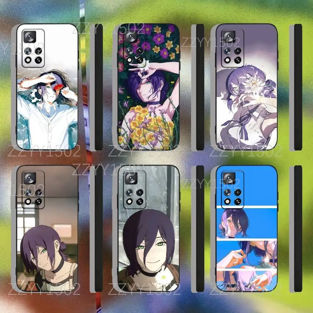 

C-Chainsaw R-Reze Arc M-Man Movie Phone Case For Samsung S25,S24,Ultra,S20,S30,Plus,S22,S23,Ultra,Plus,5G Black Silicone Soft