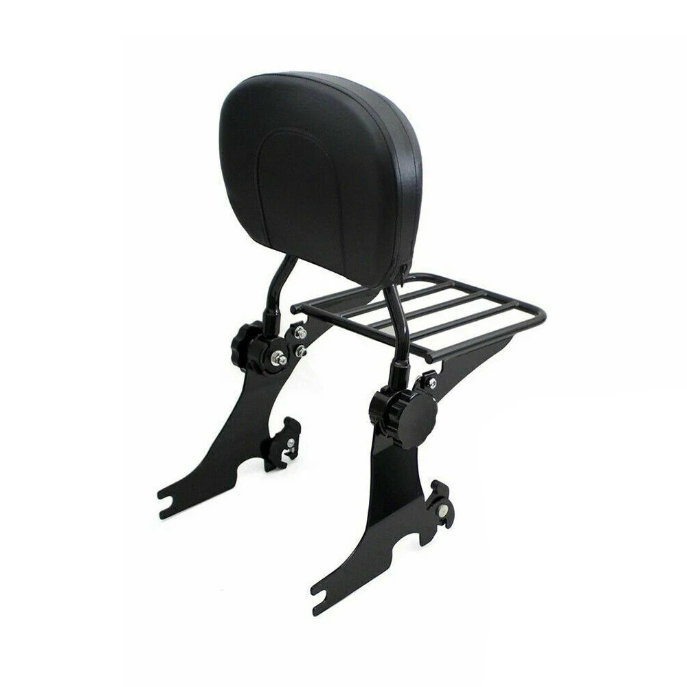 

STLF Motorcycle Adjustable Backrest Sissy Bar W/ Luggage Rack for Harley Sportster 1200 Sport XL1200S