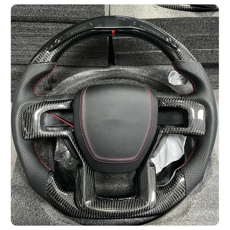 Raptor F-150 2019 2020 2021 2022 2023 2024 Display Suede Carbon Fiber Steering Wheel Automotive Interior