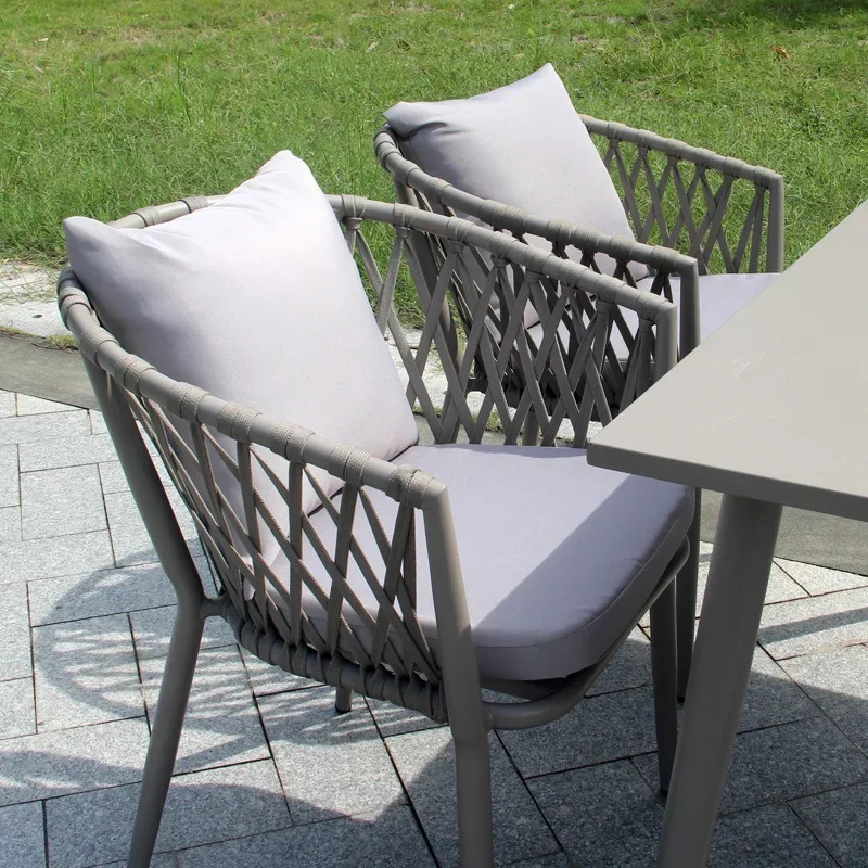 Outdoor casual dining table Carbon steel small round table Square table Milk tea shop Outdoor balcony Terrace Garden