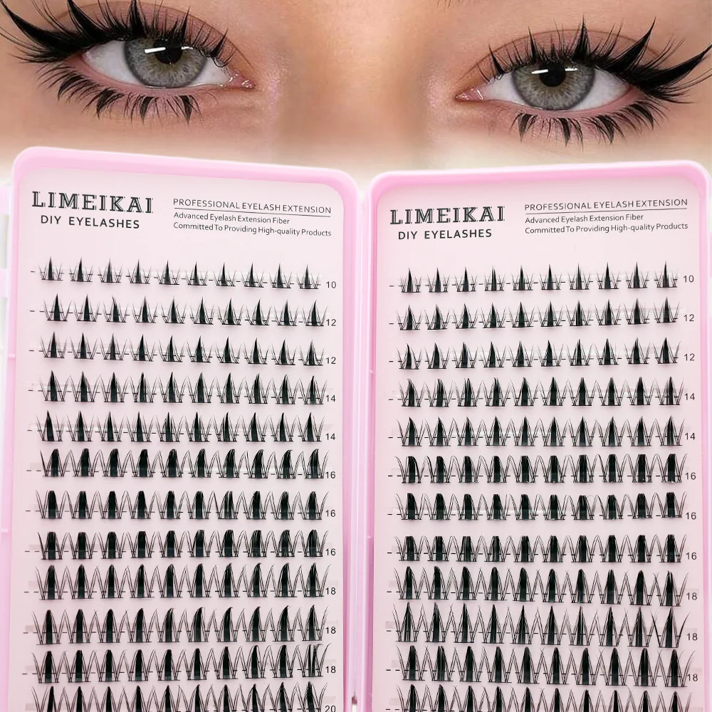 Eyelash Extension Home Service - 240 eyelash clusters, C-roll comic eyelash