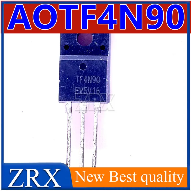 5Pcs/Lot AOTF4N90 TF4N90 Original brand new field-effect MOS transistor TO-220F 4A900V integrity live shot In Stock