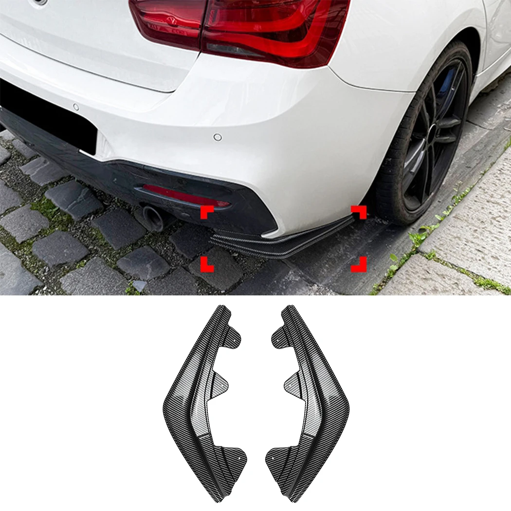 

Car Rear Bumper Side Splitters Spoiler Canards Fender Decoration For BMW 1 Series F20 F21 LCI M Sport 2015-2019