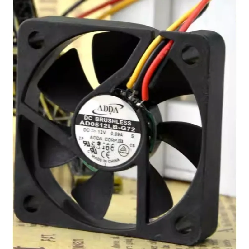 Original New Cooler Fan for ADDA AD0512LB-G72 12V 0.09A 3-wire Speed Measurement Fan 5010 50*50*10MM