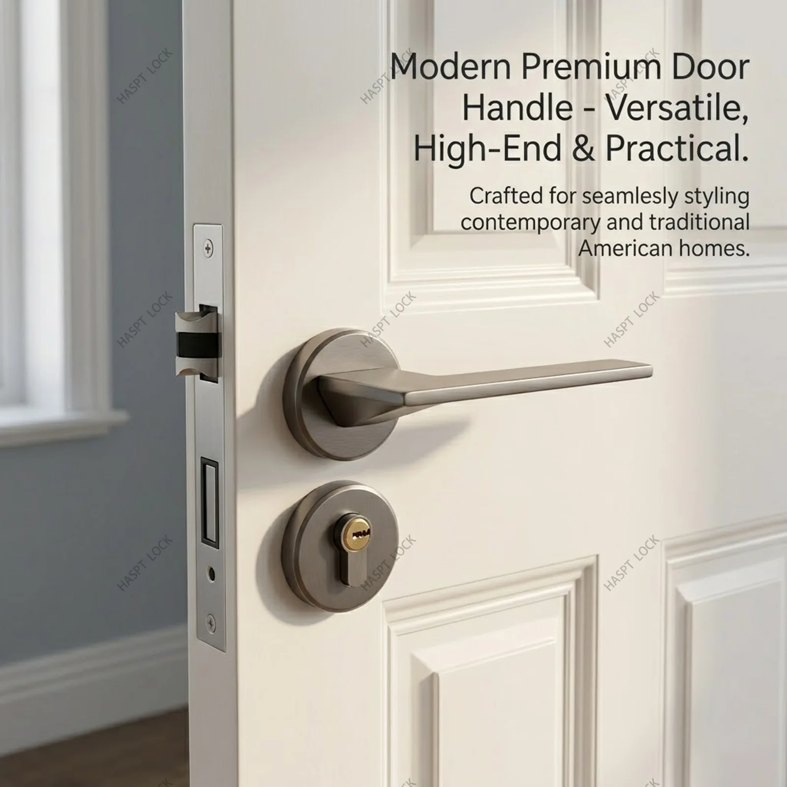 high-end-modern-mute-door-handle-lock-with-lock-cylinder-matte-sand-silver-gun-grey-universal-interior-door-hardware