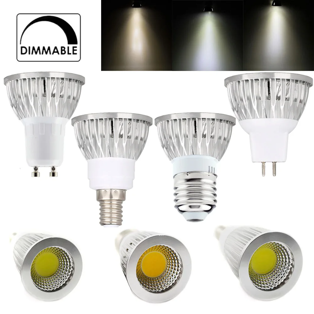 Dimmable Led Spotlight 6w 9w 12w Cob Down Light 110v/220v Replace Halogen Lamp Room Downlight Gu10 For Home Spot Lighting Lights