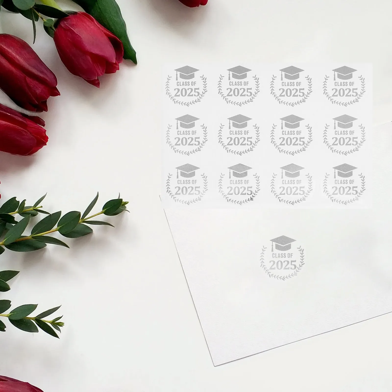 

10 Sheet Graduation Cap Stickers Gold Foil Graduation Season Party Decorations Invitations Envelopes Cards 2025 Grad Keepsakes