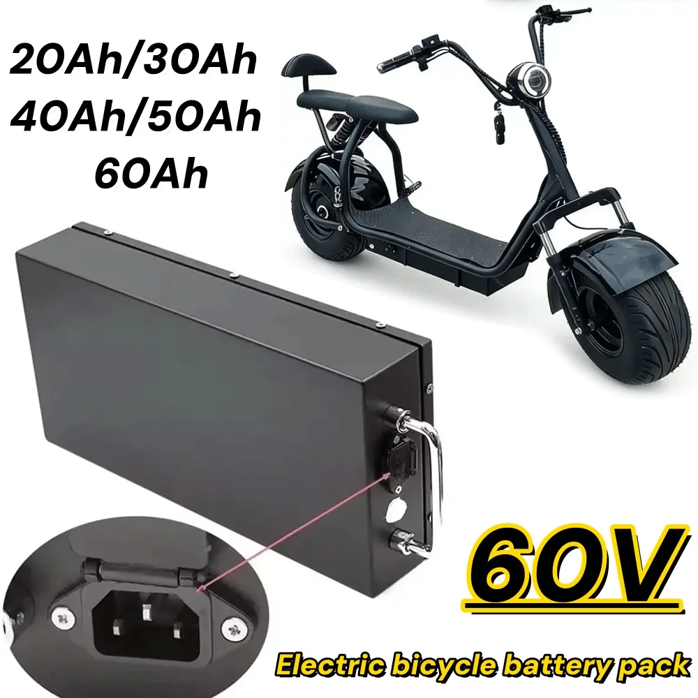

For Harley Two Theeled Electric Motorcycle 60V 20Ah 30Ah Battery 18650 Lithium Batteries Waterproof Citycoco Foldable Scooter