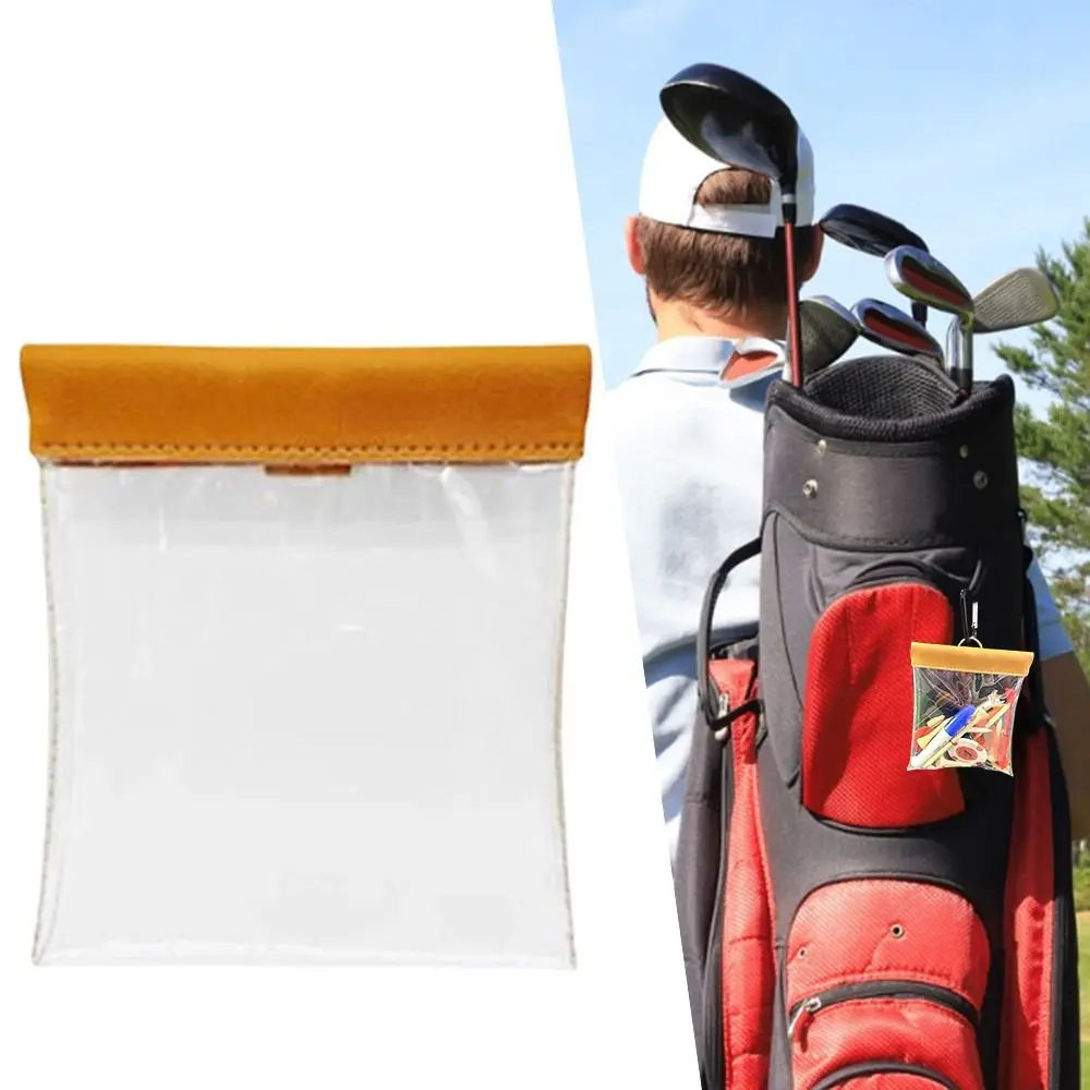 Golf Pouch Bag Transparent Golfing Accessories Storage Bag Easy to Carry Durable Lightweight Outdoor Golf Ball Golf Tees Bag