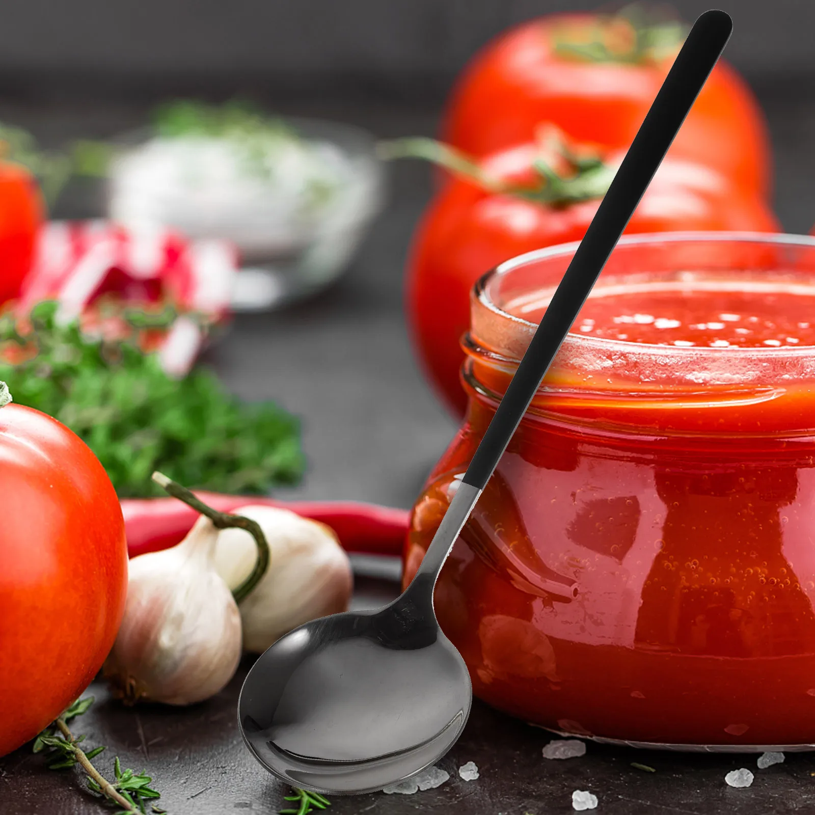 

1Set Elegant Stainless Steel Tableware Kit Practical Flatware for Home Kitchen Dinnerware Set Serving Spoon