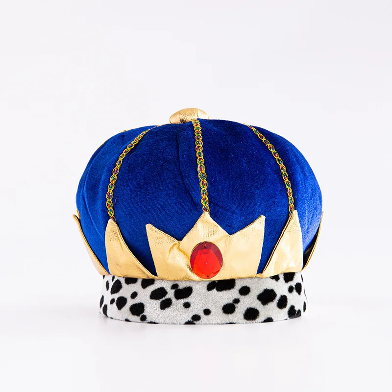 ฮาโลวีนเครื่องแต่งกายProps Prince Kingคอสเพลย์หมวกคริสต์มาสแสดงมงกุฎฟาโรห์หมวกปาร์ตี้กํามะหยี่ตกแต่งHeaddressหมวก