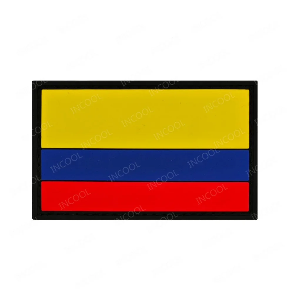 Columbia Flag Embroidered Patches Colombia Colombian Flags PVC Rubber Appliqued Armband Patch For Clothing Backpack Jackets