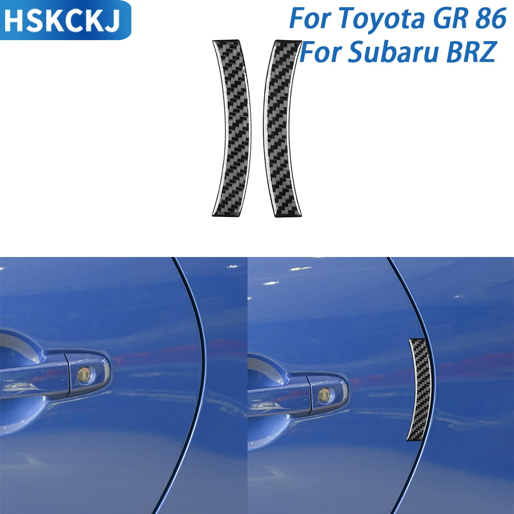 

For Toyota GR 86 For Subaru BRZ 2020+ Real Carbon Fiber Interior Sticker Car Door Protector Strips Decorative Accessories