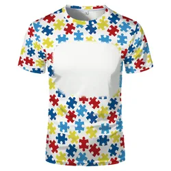 Polyster T-Shirts Casual Loose Tops Fashion Tee shirt Sublimation Blank Short Sleeve For Heat Tranfer Printing Photo Text