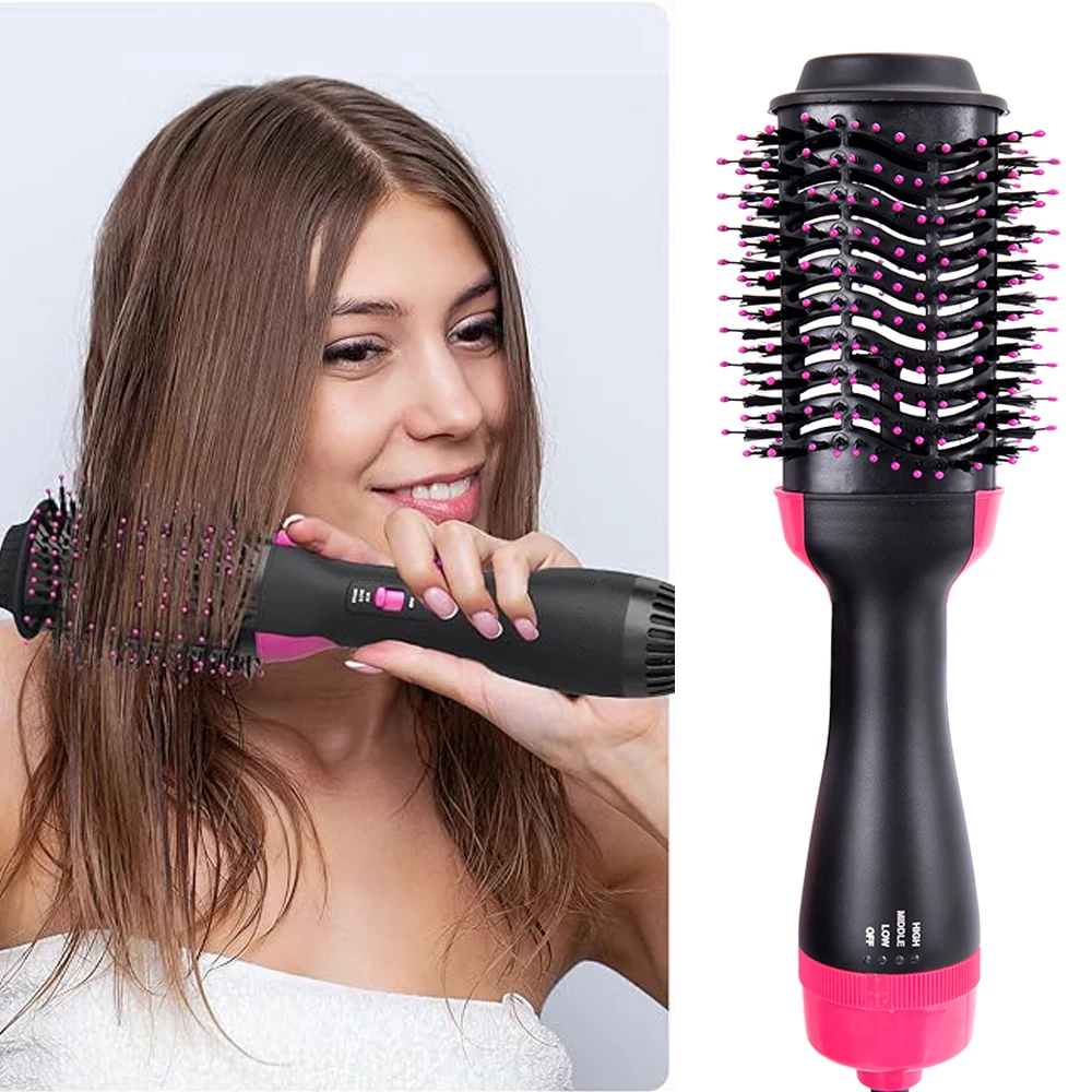 Hair Dryer Brush Blow Dryer Brush 4 In 1 Hair Dryer Professional Hot Air Brush With Negative Ion Anti-Frizz Blowout For Drying