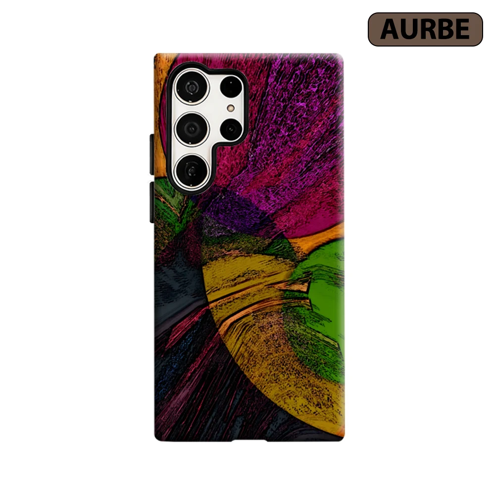 Textured Color Circles Phone Case for Samsung Galaxy S26 S25 Ultra S24 S23 Ultra Plus Shockproof Double Layer Tough Back Cover