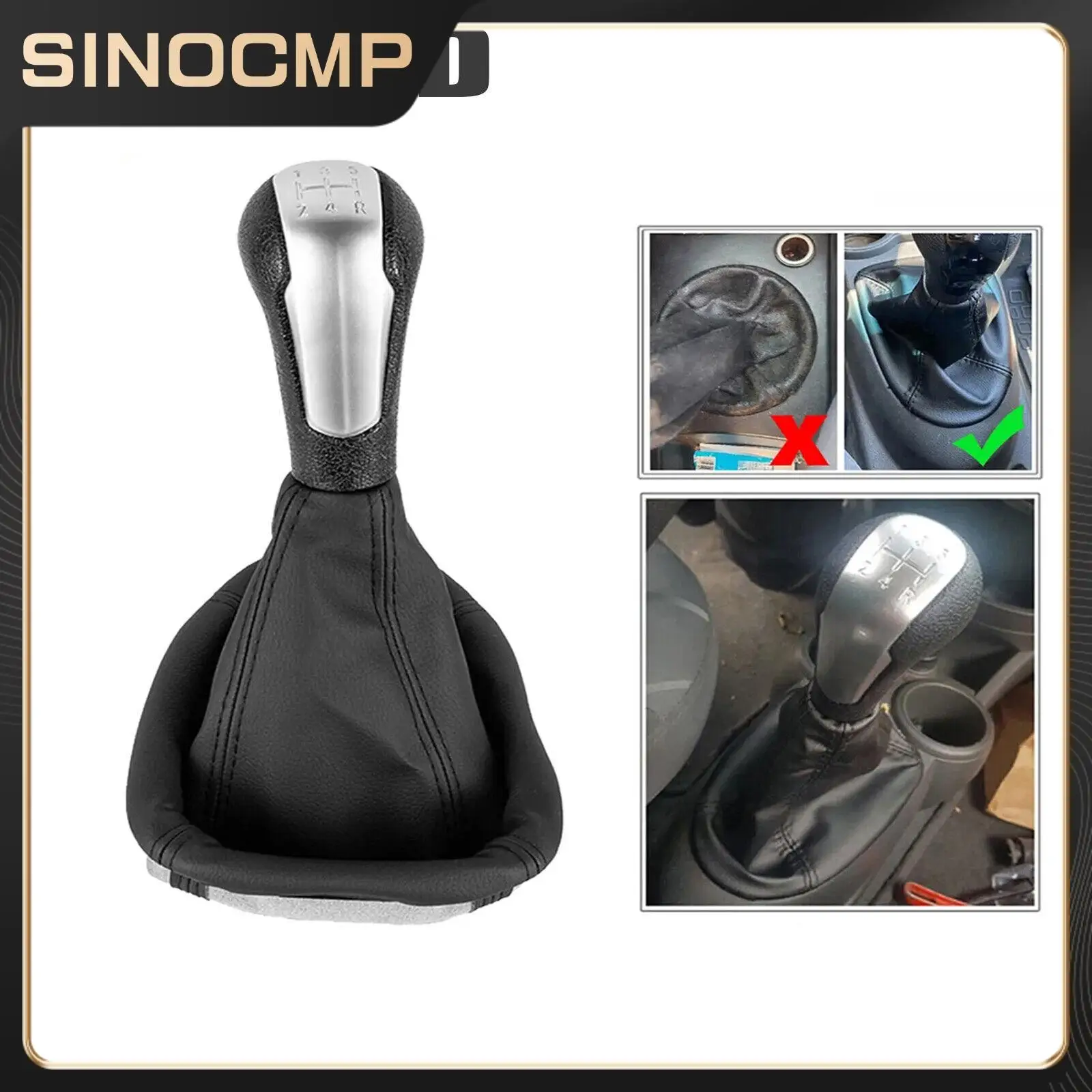 

Ручка переключения передач 5-ступенчатой механической коробки передач для Chevrolet Matiz Spark M300 Holden Barina Spark M300 2011-2015 с кожаным чехлом