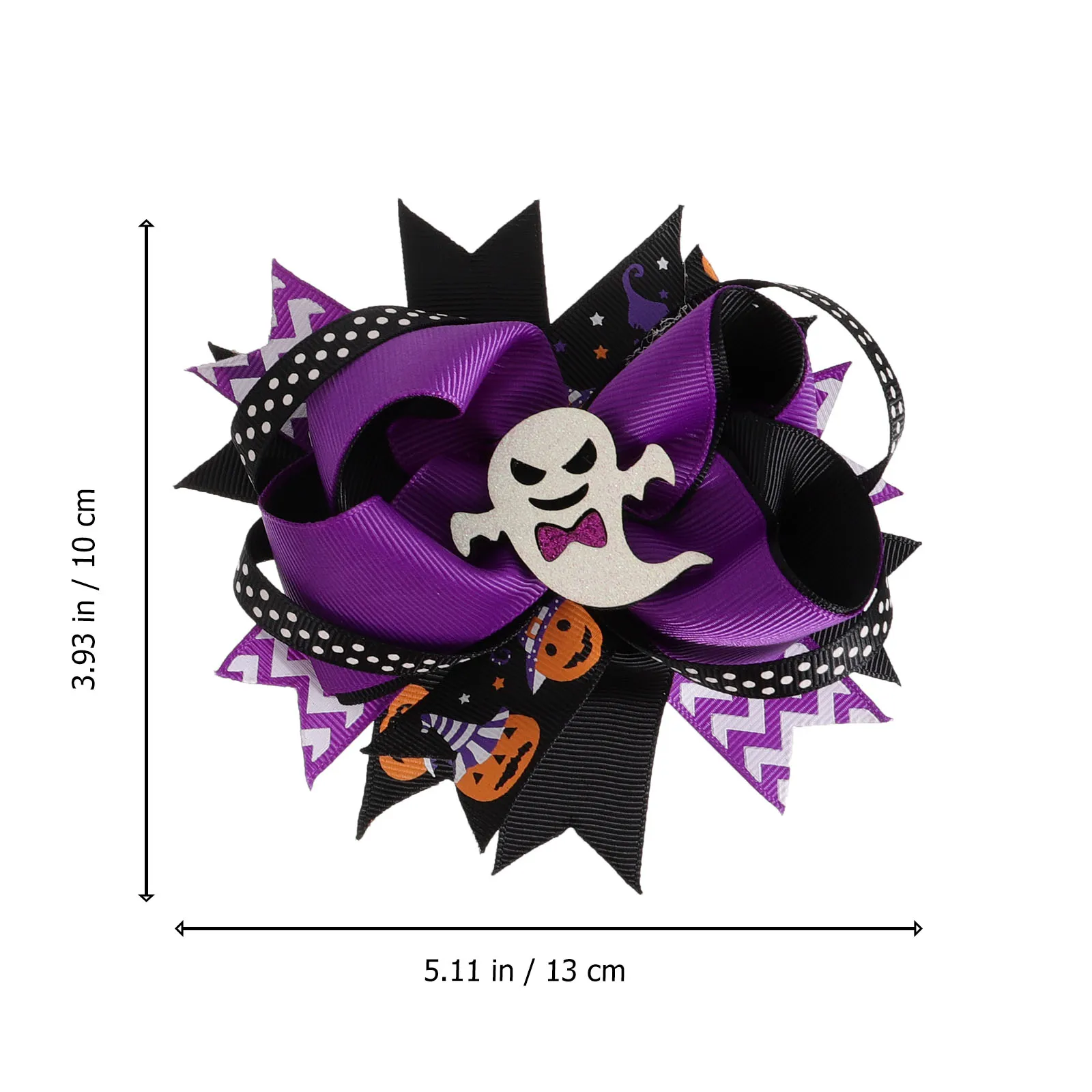 

2pcs Halloween Hair Clips Girls Kids Decorative Accessories Printed Hair Bows Festival Party Hairpins Lightweight Durable