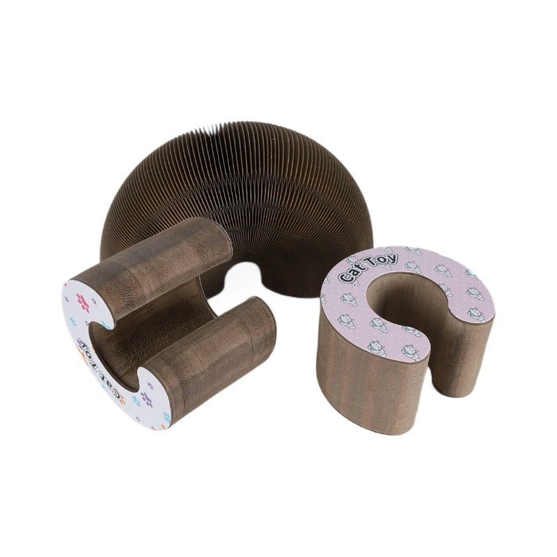 

Игрушка для кошек и когтеточка «все в одном», костяная кровать для кошки со встроенным игрушечным шариком, развлечение, ожидание и аксессуары для сна для кошек